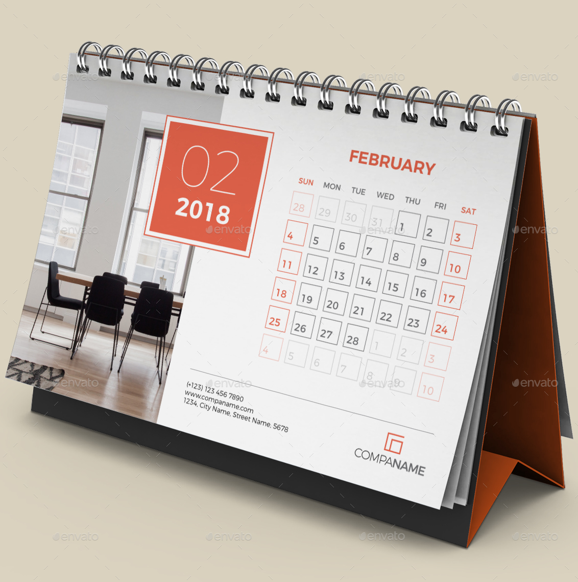 small desk calendar 2018