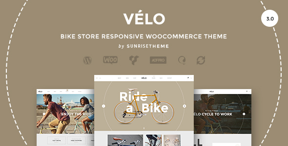 Velo - Bike Store Responsive Business Theme - WooCommerce eCommerce