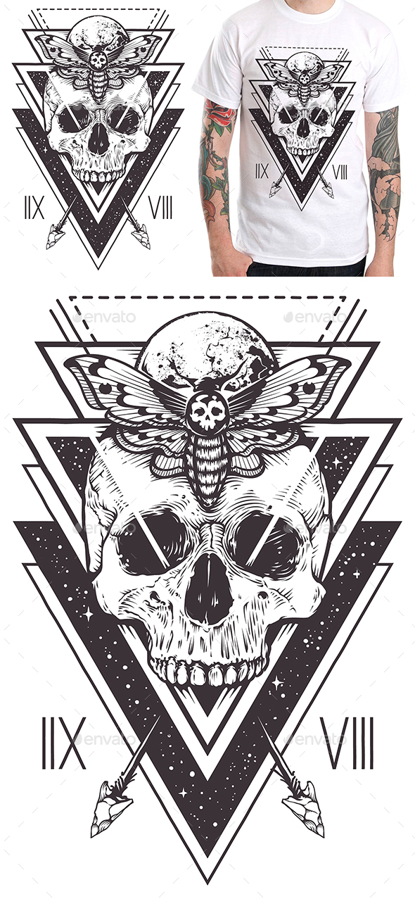 Skull Sacred Design II - Designs T-Shirts