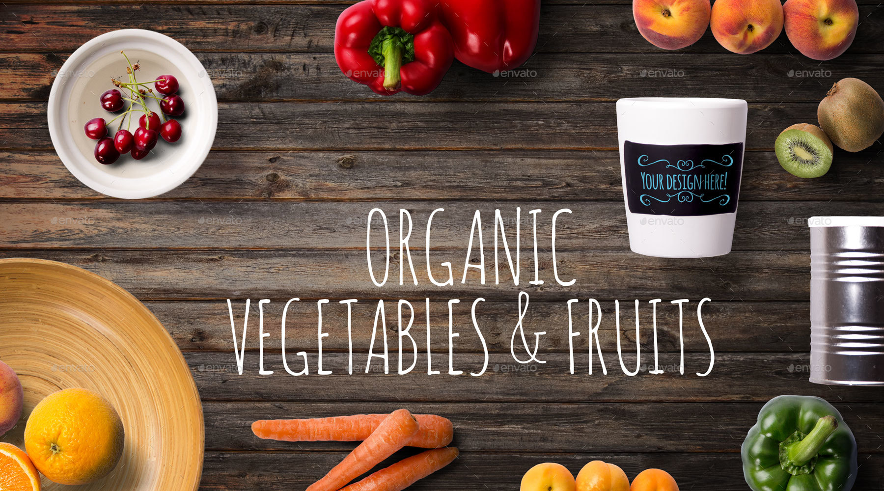 Download Organic Food Mockup & Hero Images Scene Generator by ...