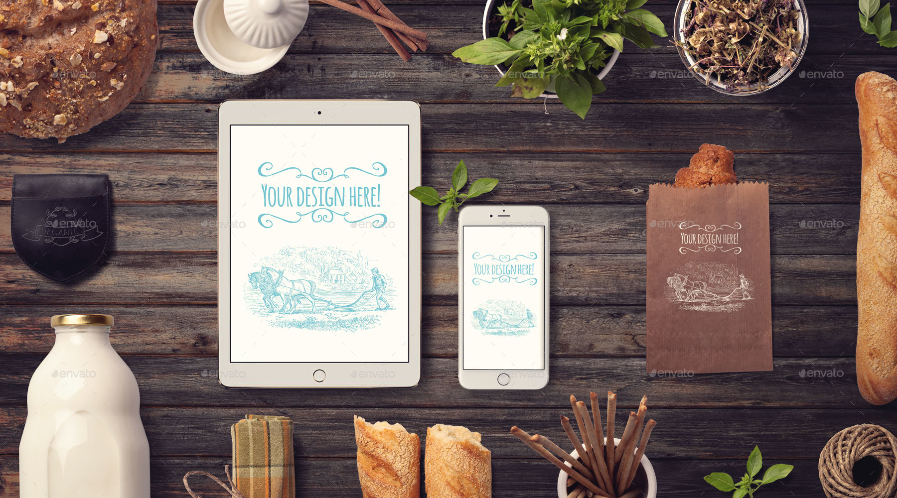 Download Organic Food Mockup Hero Images Scene Generator By Creativeform Graphicriver