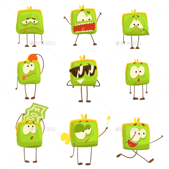 Green Humanized Purse - Miscellaneous Characters