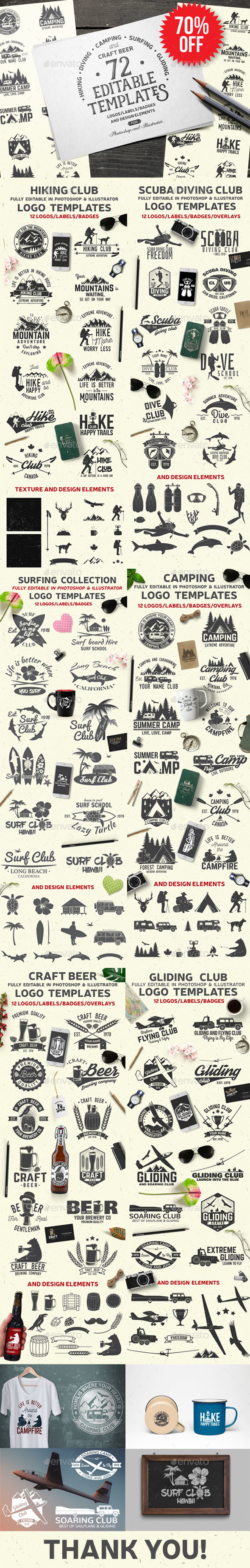 72 Badge Graphics in One Bundle - Badges & Stickers Web Elements