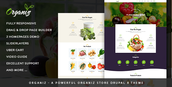Organiz - A Powerful Organiz Store Drupal 8 Theme