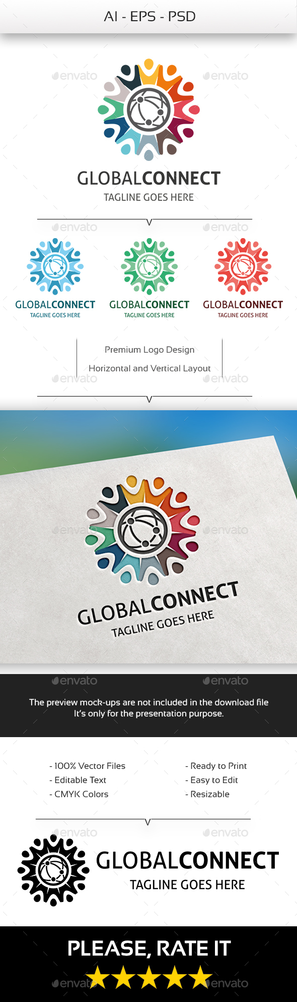 Global Connect Logo - Objects Logo Templates