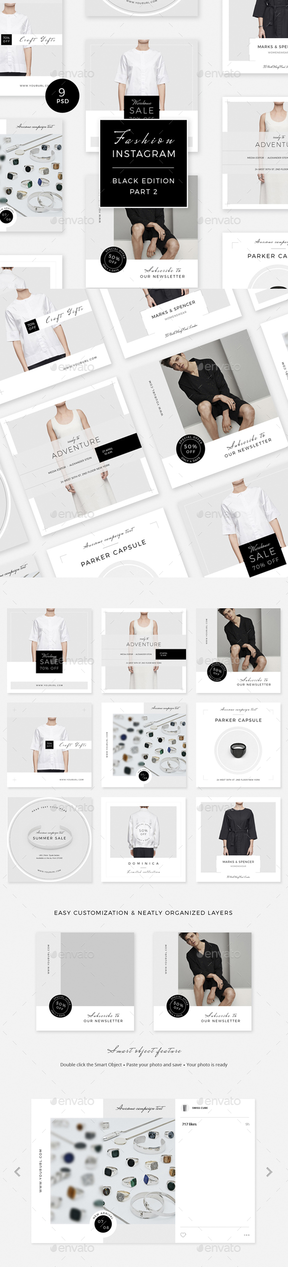 GraphicRiver Fashion Instagram Black Edition Part 2 20313394 GraphicRiver Fashion Instagram Black Edition Part 2 20313394