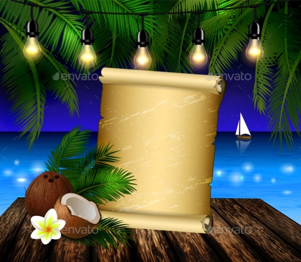 Tropical Vector Background - Landscapes Nature