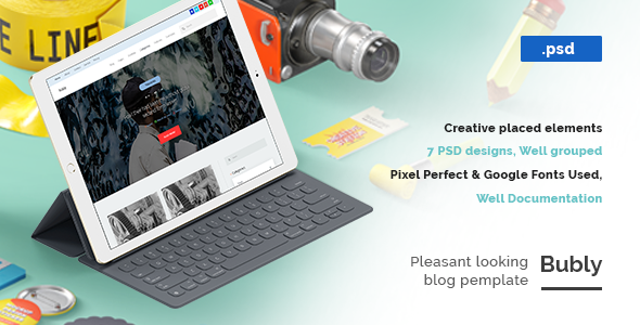 Bubly - Pleasant Looking Multipurpose PSD Template