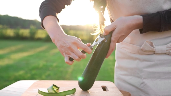 VideoHive The Cook Slices Zucchini in the Sunset Light Outside Cooking on the Open Fire Vegetarian Food 20314800 VideoHive The Cook Slices Zucchini in the Sunset Light Outside Cooking on the Open Fire Vegetarian Food 20314800