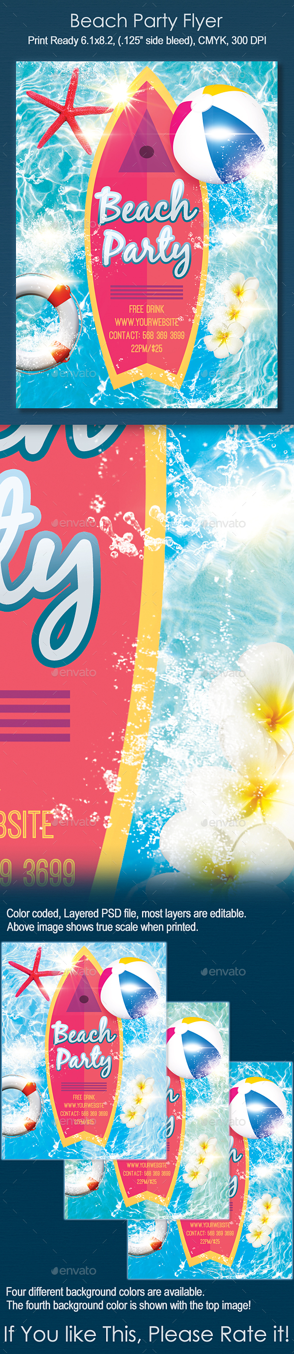 Beach Party Flyer - Clubs & Parties Events