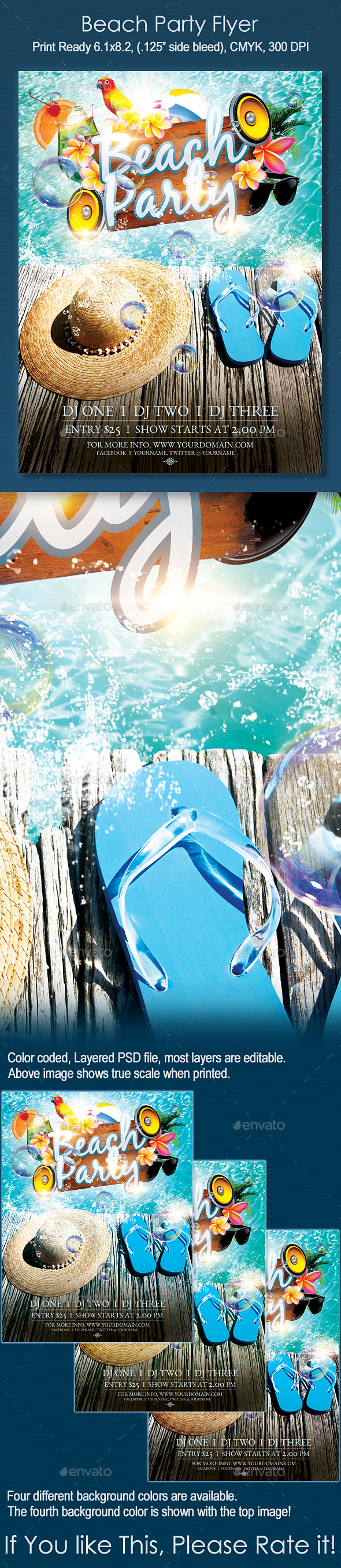 Beach Party Flyer - Clubs & Parties Events