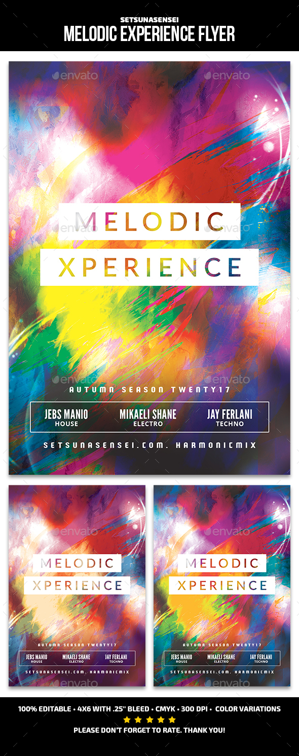 Melodic Experience Flyer - Clubs & Parties Events