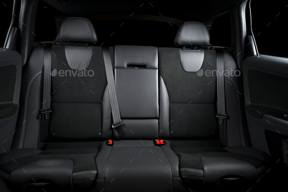 Leather seats details, car interior