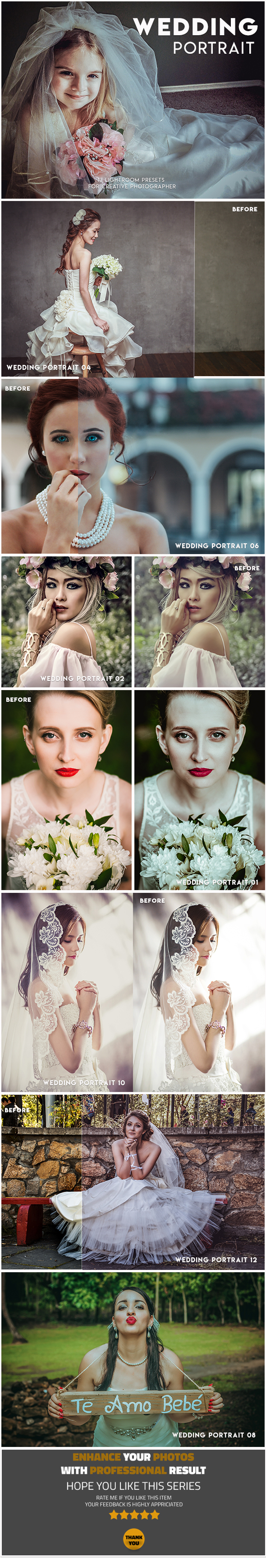 13 Wedding Portrait Lightroom Presets - Lightroom Presets Add-ons