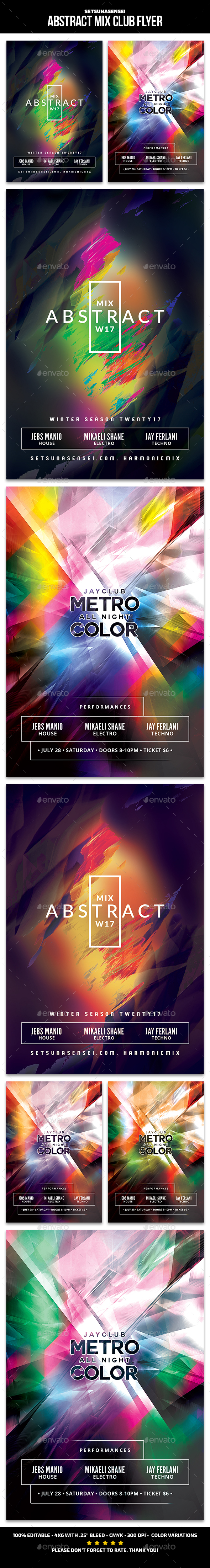 Abstract Mix Club Flyer - Clubs & Parties Events