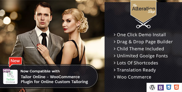 Alteration Shop - WordPress WooCommerce Theme for Tailors and Shops - Fashion Retail