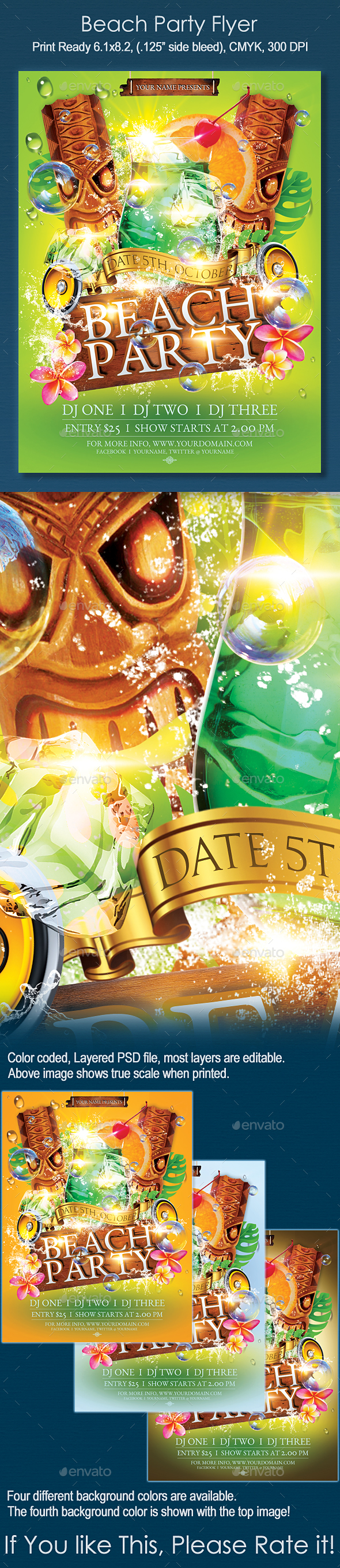 Beach Party Flyer - Clubs & Parties Events