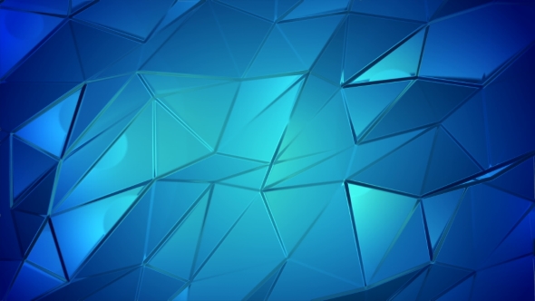 Blue Crystals Poly Abstract Animation Background alt