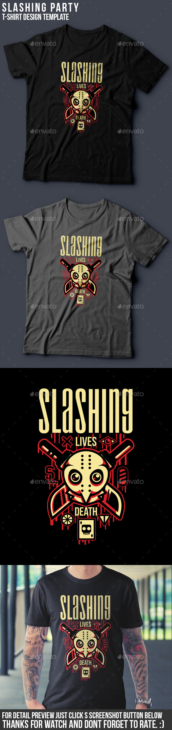 Slashing Party T-Shirt Design