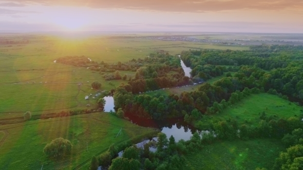 Folk Festival of Ivan Kupala Day on Green Meadow