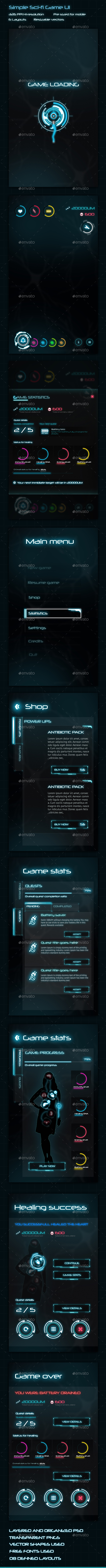 Healer - Sci-Fi Game UI - User Interfaces Game Assets