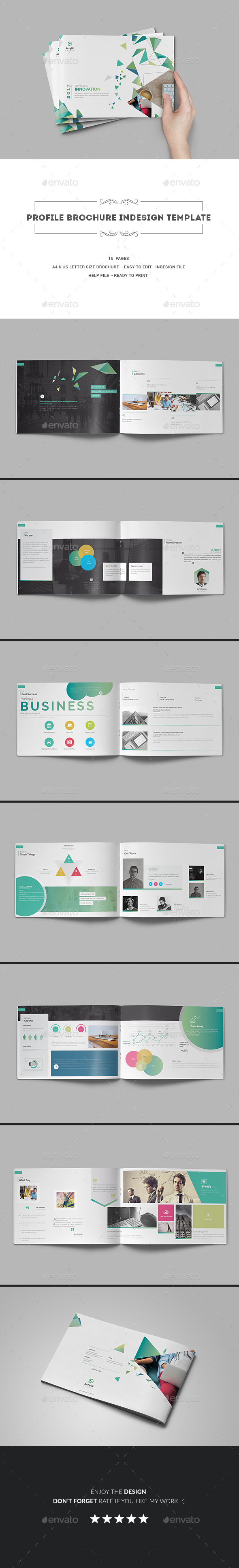 Profile Brochure Indesign Template - Corporate Brochures