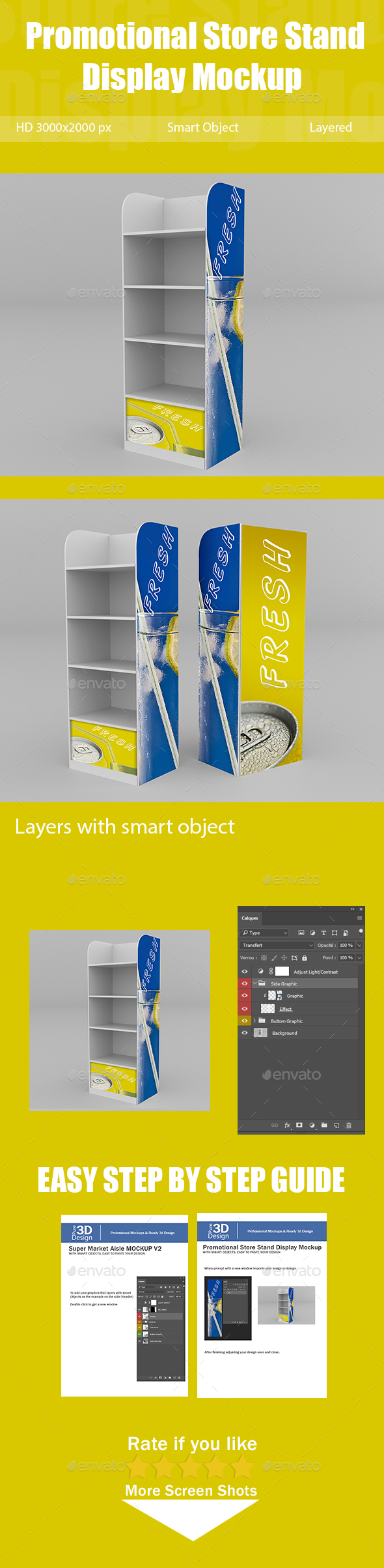 Promotional Store Stand Display Mockup By Pure3ddesign Graphicriver