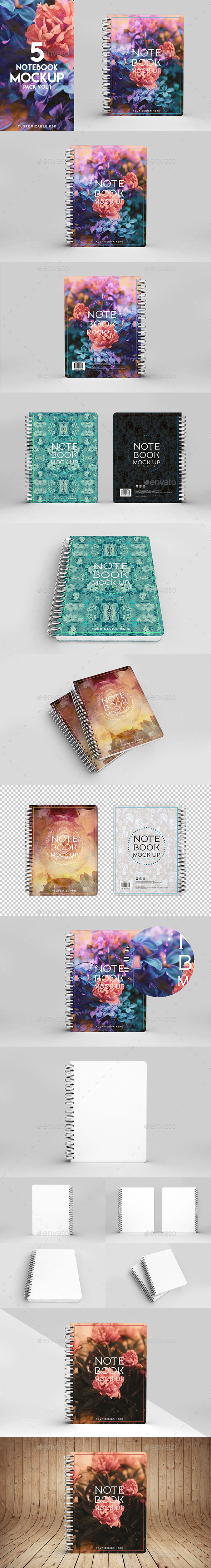 Notebook Mockup Vol 1 - Product Mock-Ups Graphics