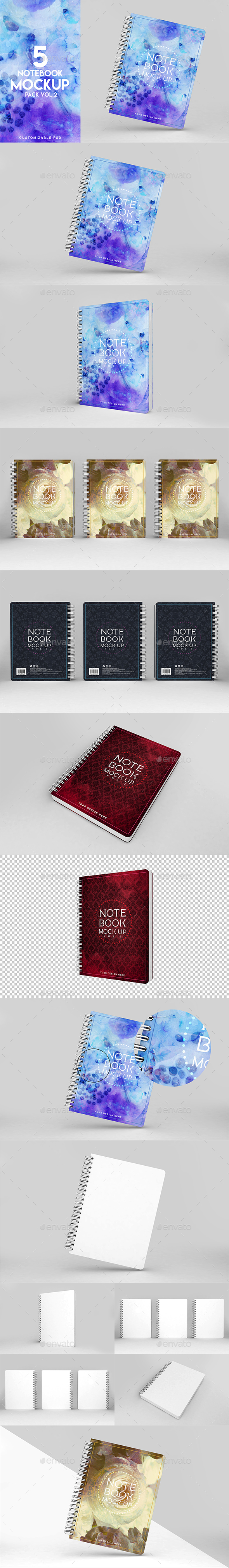 Notebook Mockup Vol 2 - Product Mock-Ups Graphics