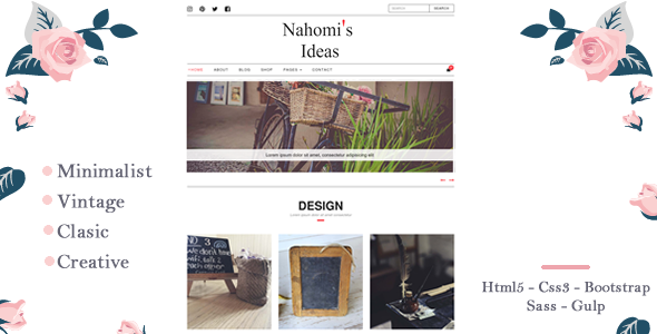 ThemeForest Nahomi Minimalist HTML Template 20152921 ThemeForest Nahomi Minimalist HTML Template 20152921