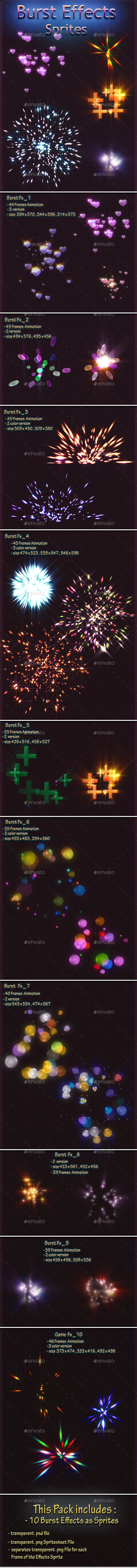 Burst Effects - Sprites Game Assets