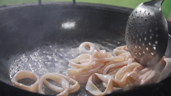 VideoHive Rings of Calamari Are Frying in the Boiling Oil on the Open Fire Grilling Squid Seafood Meal 20320890 VideoHive Rings of Calamari Are Frying in the Boiling Oil on the Open Fire Grilling Squid Seafood Meal 20320890