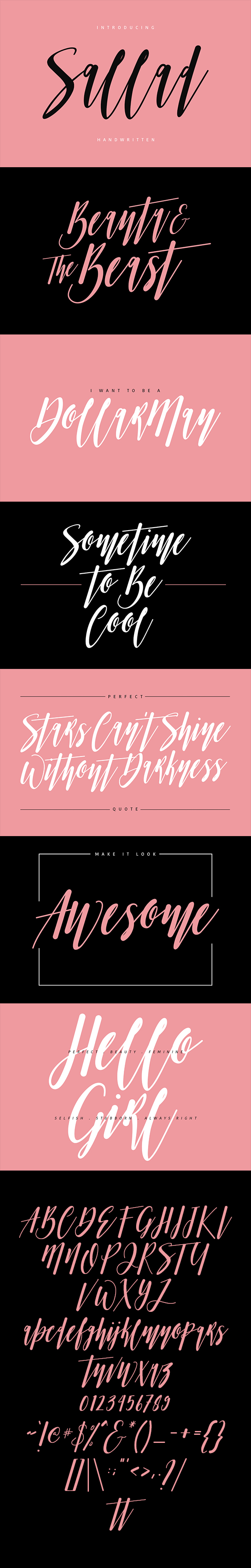 Sallad Typeface - Calligraphy Script