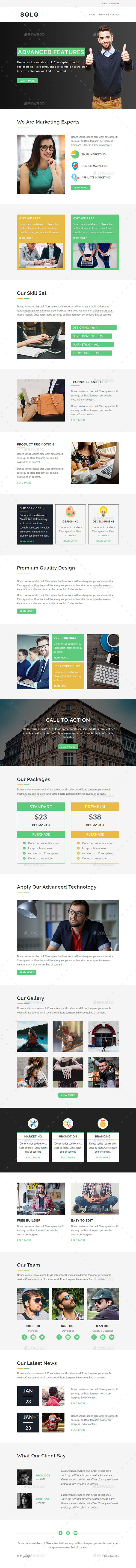 Solo - E-newsletter PSD Template - E-newsletters Web Elements