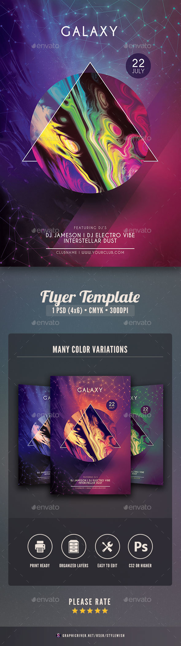 Galaxy Flyer - Clubs & Parties Events