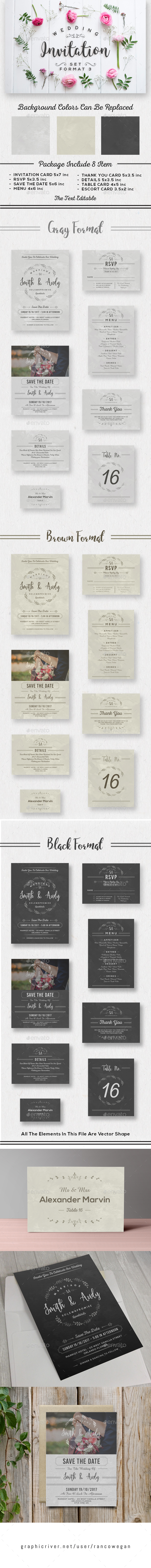 Wedding Invitation Set Format 3 - Weddings Cards & Invites