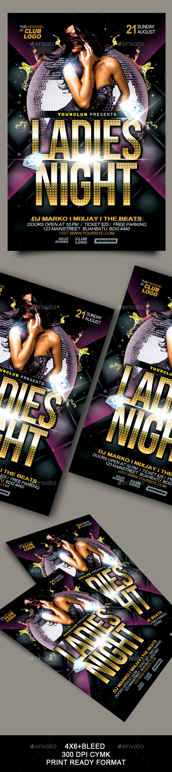Ladies Night Flyer - Clubs & Parties Events