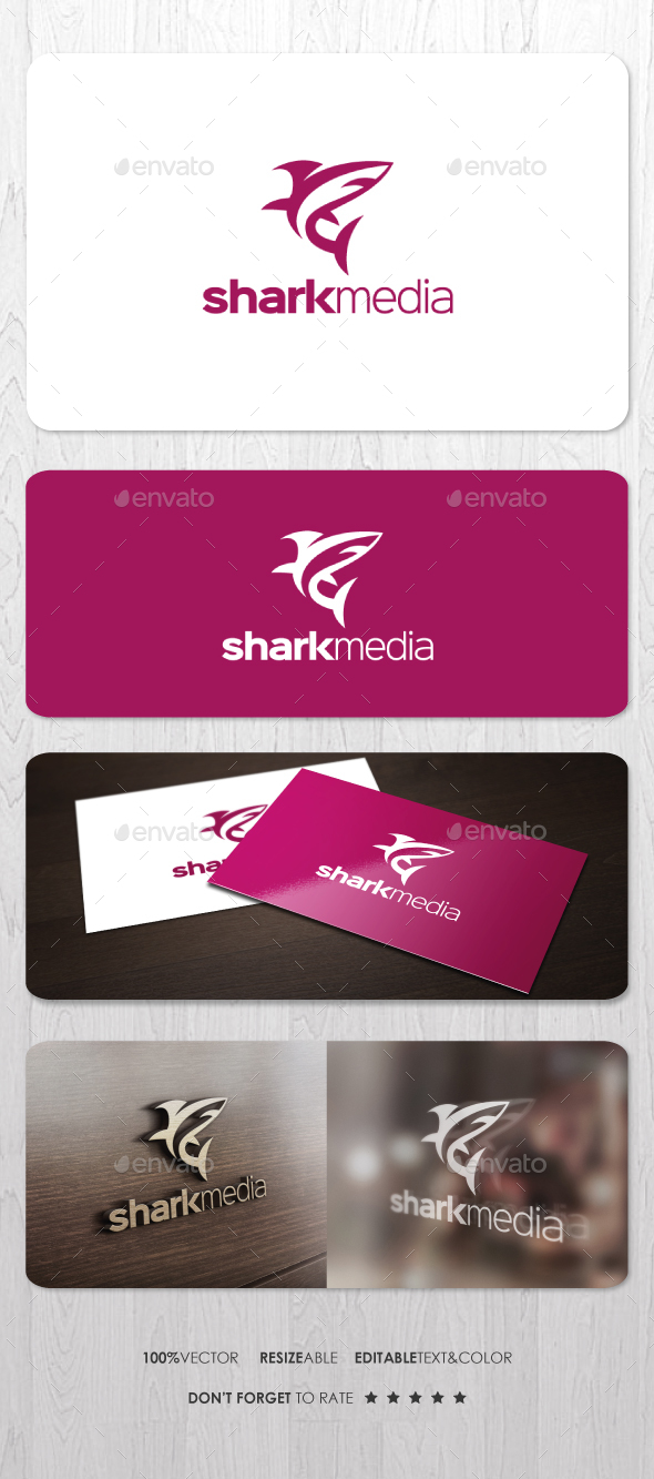 Shark Media Logo - Animals Logo Templates