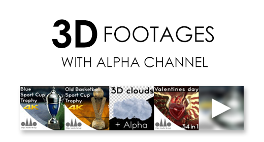 3D Footages with alpha channel