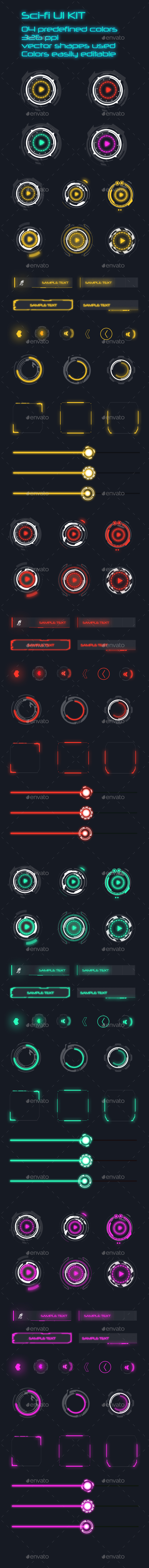 Sci-Fi Game UI - User Interfaces Game Assets