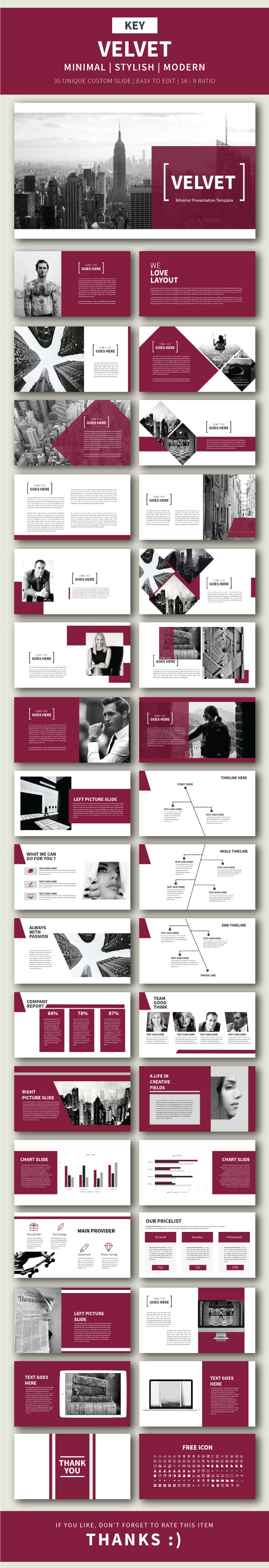 Velvet Keynote Presentation Template - Finance Keynote Templates