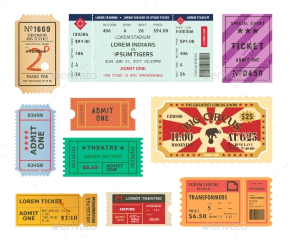 Vintage Tickets - Miscellaneous Vectors