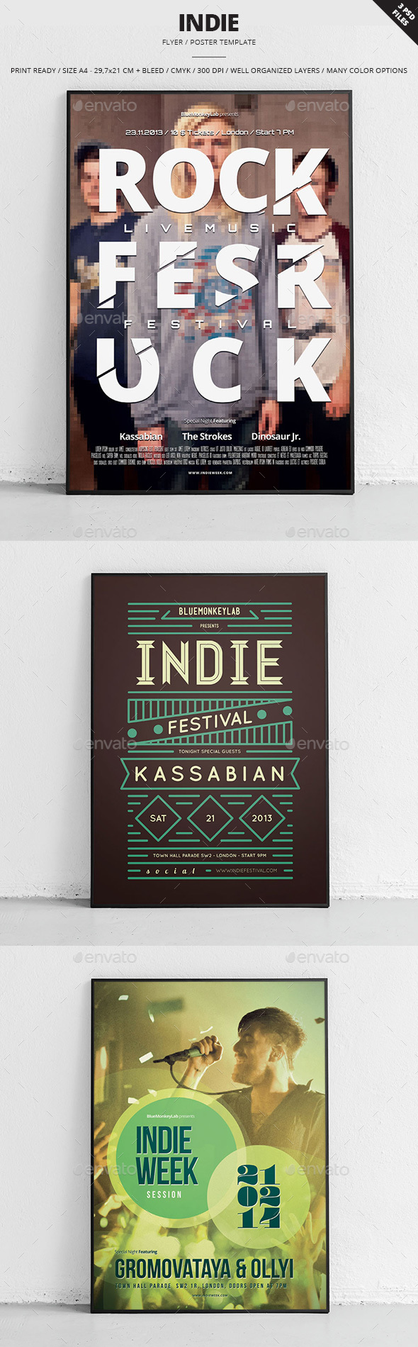 Indie Flyer / Poster Bundle 5 - Clubs & Parties Events