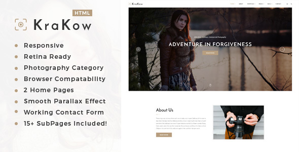 ThemeForest Krakow Photography HTML Template 20325190 ThemeForest Krakow Photography HTML Template 20325190