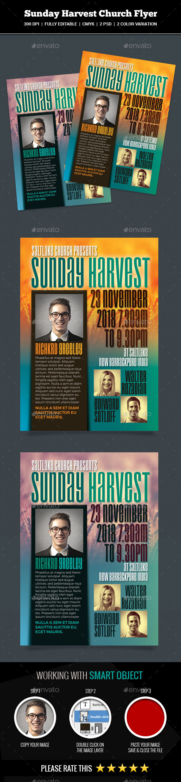 Sunday Harvest Church Flyer - Church Flyers