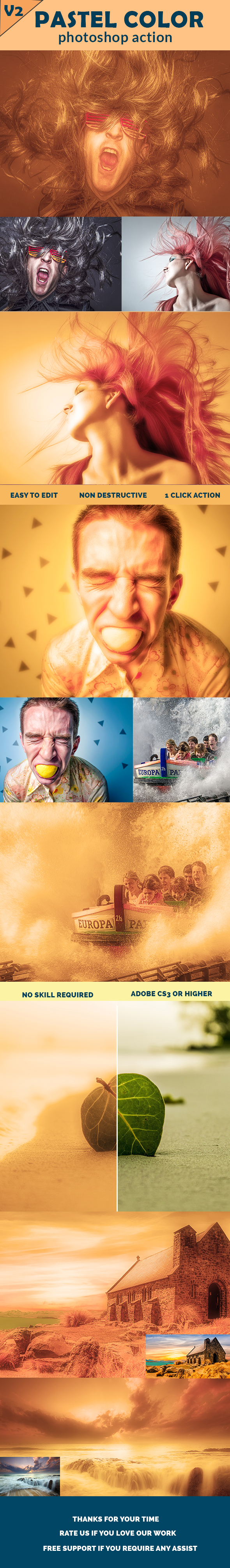 Pastel Color - Photoshop Action Version 02 - Photo Effects Actions