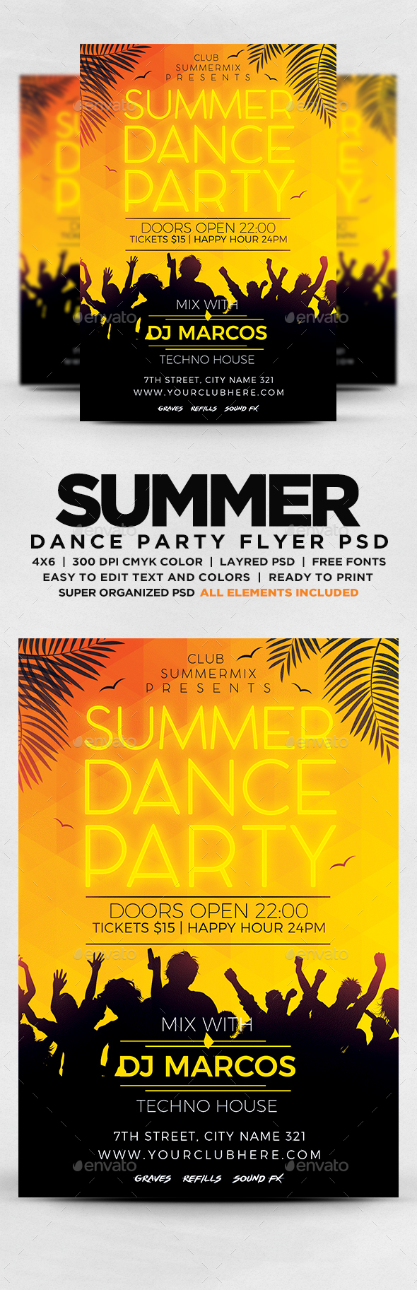 GraphicRiver Summer Dance Party Flyer 20326574 GraphicRiver Summer Dance Party Flyer 20326574