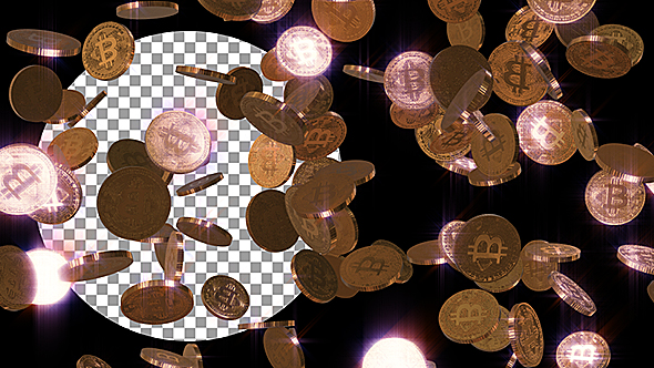 Bitcoin Falling Loop Background