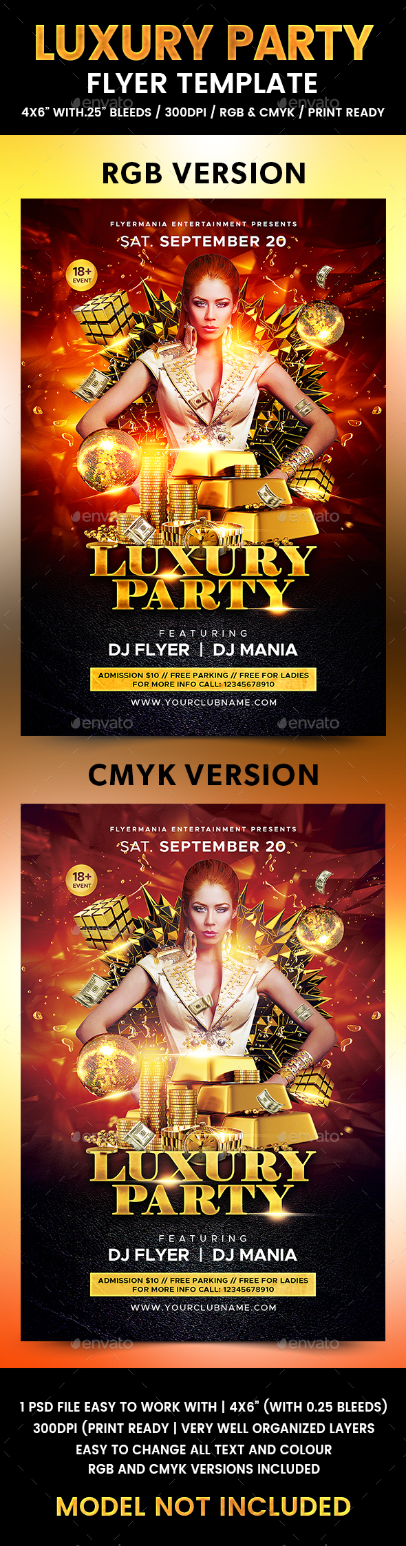 Luxury Party Flyer Template - Flyers Print Templates