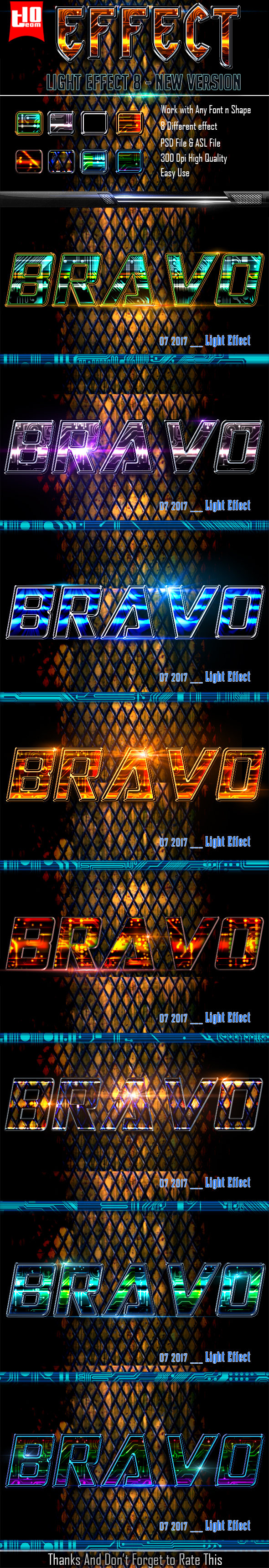 Light Text Effect 8 - Text Effects Styles